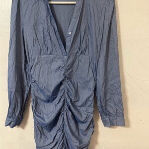 french kyss Light Blue Top with Label Detail